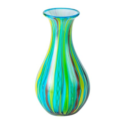 KAMMAK Colored Glass Vase, Beautiful Hand Blown Decorative Vase, Modern Art Vase for Flower Mantle Dining Table Centerpiece, Entryway Living Room Wedding Decoration (JG2009)