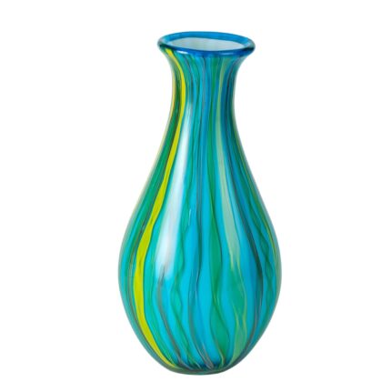 KAMMAK Colored Glass Vase, Beautiful Hand Blown Decorative Vase, Modern Art Vase for Flower Mantle Dining Table Centerpiece, Entryway Living Room Wedding Decoration (JG2010)