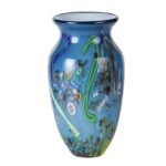 KAMMAK Colored Glass Vase, Beautiful Hand Blown Decorative Vase, Modern Art Vase for Flower Mantle Dining Table Centerpiece, Entryway Living Room Wedding Decoration (JG2120)