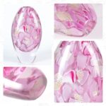 KAMMAK Colored Glass Vase, Beautiful Hand Blown Decorative Vase, Modern Art Vase for Flower Mantle Dining Table Centerpiece, Entryway Living Room Wedding Decoration, FH02143 KAMMAK 8HPFH02143 glass vase close-up material texture detail image 4