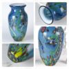 KAMMAK Colored Glass Vase, Beautiful Hand Blown Decorative Vase, Modern Art Vase for Flower Mantle Dining Table Centerpiece, Entryway Living Room Wedding Decoration (JG2120) KAMMAK 8HPJG02120 glass vase shape and proportion detail image 3