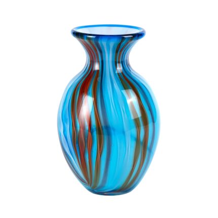 KAMMAK Colored Glass Vase, Beautiful Hand Blown Decorative Vase, Modern Art Vase for Flower Mantle Dining Table Centerpiece, Entryway Living Room Wedding Decoration (JG2013)