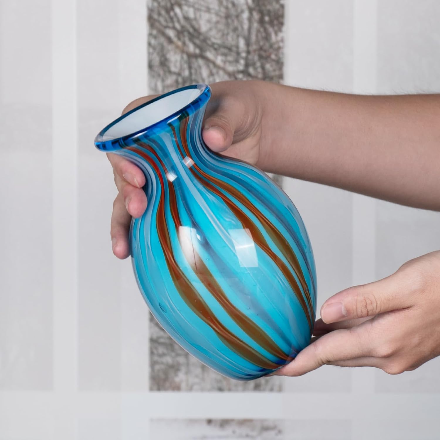 KAMMAK 8HPJG02013 glass vase detail image 3 in product description