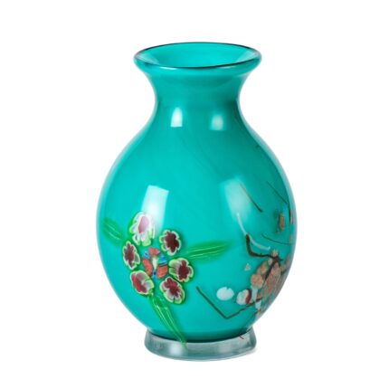 KAMMAK Colored Glass Vase, Beautiful Hand Blown Decorative Vase, Modern Art Vase for Flower Mantle Dining Table Centerpiece, Entryway Living Room Wedding Decoration (JG2057)