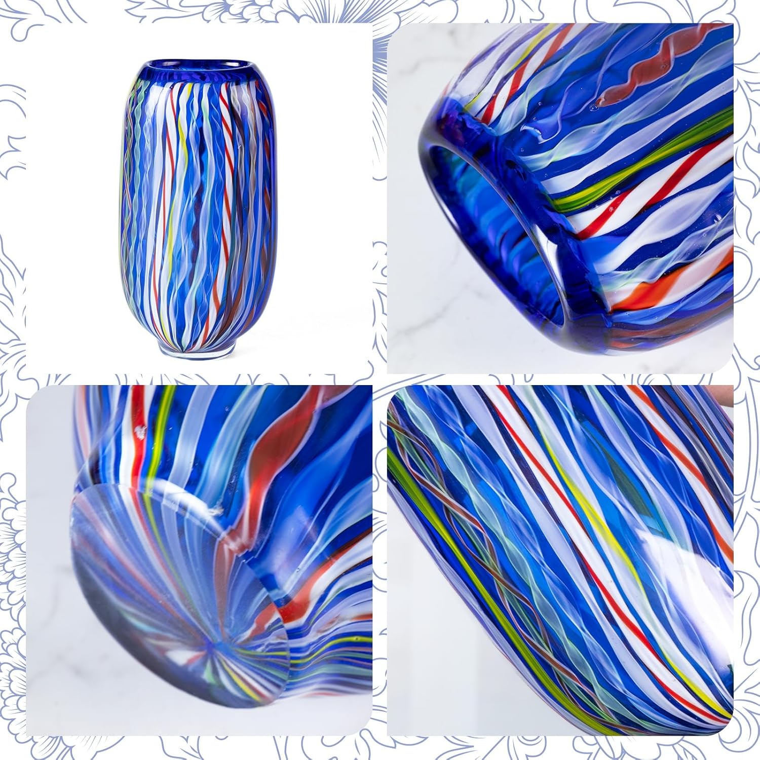 KAMMAK 8HPJG02005 glass vase detail image 2 in product description