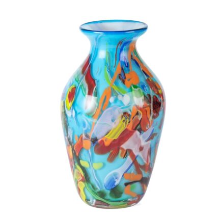 KAMMAK Colored Glass Vase, Beautiful Hand Blown Decorative Vase, Modern Art Vase for Flower Mantle Dining Table Centerpiece, Entryway Living Room Wedding Decoration (JG2063)