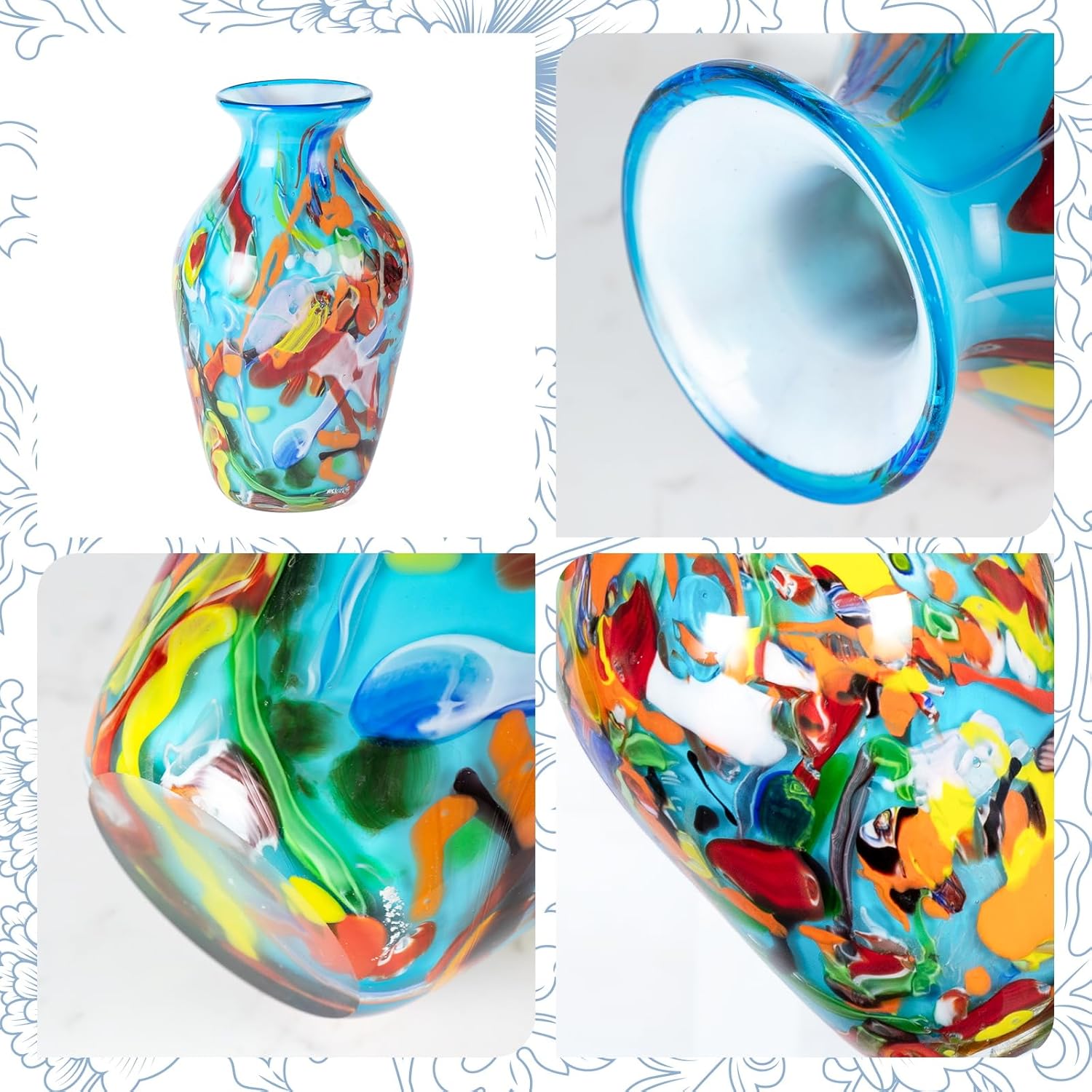 KAMMAK 8HPJG02064 glass vase detail image 2 in product description