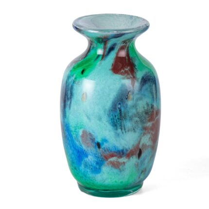KAMMAK Colored Glass Vase, Beautiful Hand Blown Decorative Vase, Modern Art Vase for Flower Mantle Dining Table Centerpiece, Entryway Living Room Wedding Decoration (JG2068)