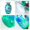 KAMMAK Colored Glass Vase, Beautiful Hand Blown Decorative Vase, Modern Art Vase for Flower Mantle Dining Table Centerpiece, Entryway Living Room Wedding Decoration (JG2068) KAMMAK 8HPJG02068 glass vase styled on dining table image 5