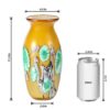 KAMMAK Colored Glass Vase, Beautiful Hand Blown Decorative Vase, Modern Art Vase for Flower Mantle Dining Table Centerpiece, Entryway Living Room Wedding Decoration (JG2069) KAMMAK 8HPJG02069 glass vase shape and proportion detail image 3
