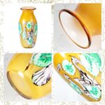 KAMMAK Colored Glass Vase, Beautiful Hand Blown Decorative Vase, Modern Art Vase for Flower Mantle Dining Table Centerpiece, Entryway Living Room Wedding Decoration (JG2069) KAMMAK 8HPJG02069 glass vase styled on dining table image 5