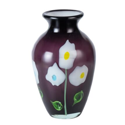 KAMMAK Colored Glass Vase, Beautiful Hand Blown Decorative Vase, Modern Art Vase for Flower Mantle Dining Table Centerpiece, Entryway Living Room Wedding Decoration (JG2076)