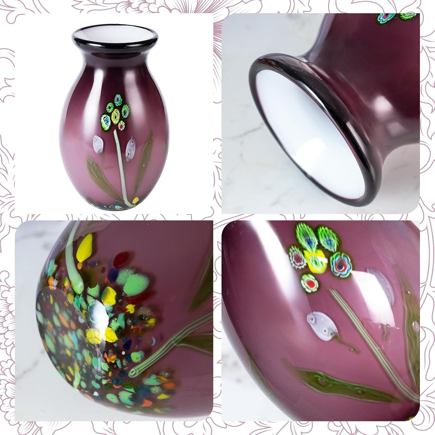 KAMMAK 8HPJG02077 glass vase detail image 2 in product description