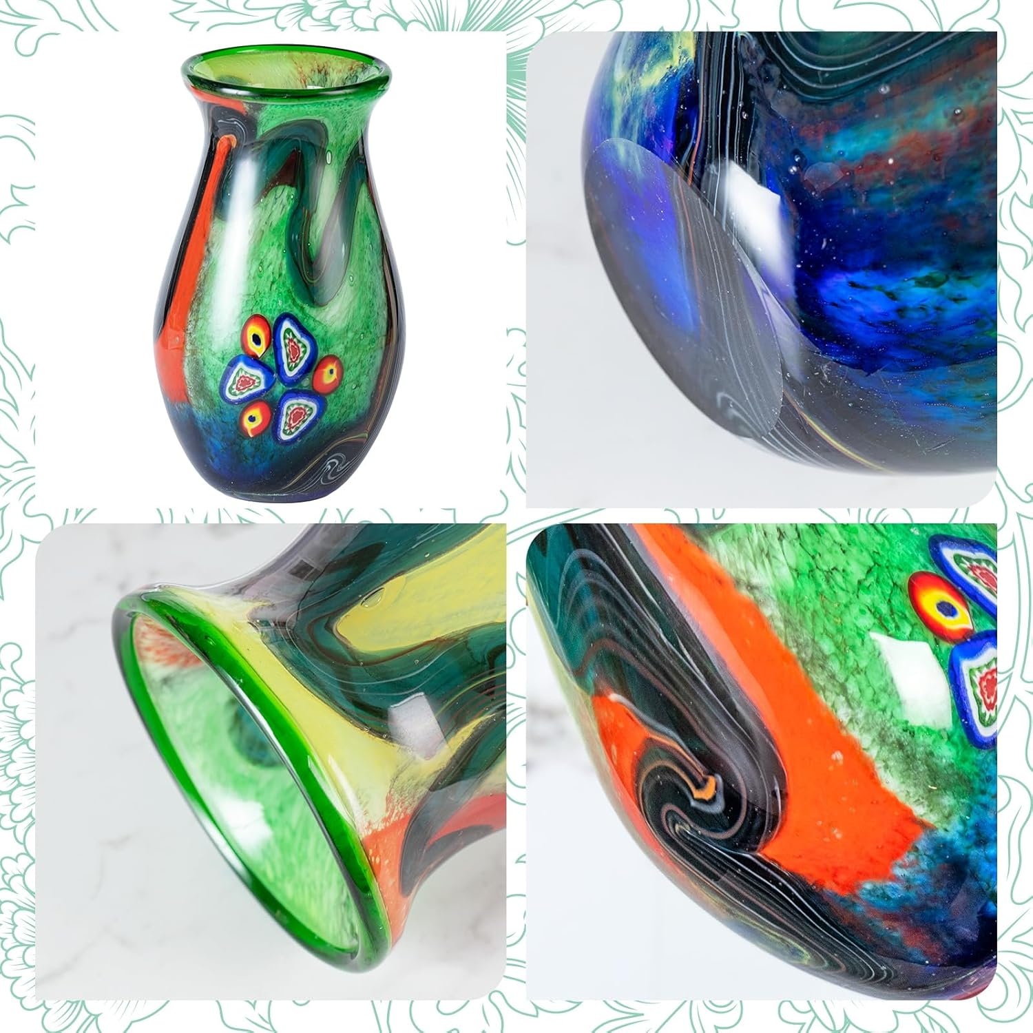 KAMMAK 8HPJG02081 glass vase detail image 2 in product description