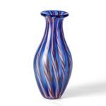 KAMMAK Colored Glass Vase, Beautiful Hand Blown Decorative Vase, Modern Art Vase for Flower Mantle Dining Table Centerpiece, Entryway Living Room Wedding Decoration, JG2001