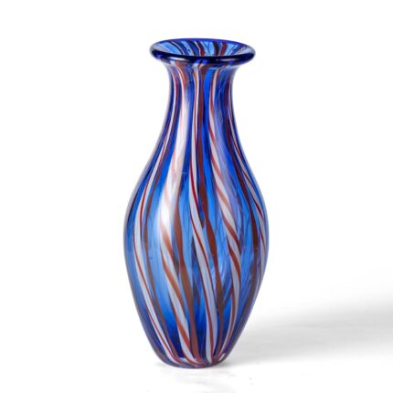 KAMMAK Colored Glass Vase, Beautiful Hand Blown Decorative Vase, Modern Art Vase for Flower Mantle Dining Table Centerpiece, Entryway Living Room Wedding Decoration, JG2001