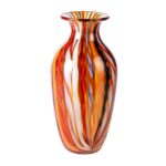 KAMMAK Colored Glass Vase, Beautiful Hand Blown Decorative Vase, Modern Art Vase for Flower Mantle Dining Table Centerpiece, Entryway Living Room Wedding Decoration (JG2002)