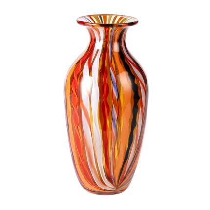 KAMMAK Colored Glass Vase, Beautiful Hand Blown Decorative Vase, Modern Art Vase for Flower Mantle Dining Table Centerpiece, Entryway Living Room Wedding Decoration (JG2002)