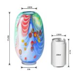 KAMMAK Colored Glass Vase, Beautiful Hand Blown Decorative Vase, Modern Art Vase for Flower Mantle Dining Table Centerpiece, Entryway Living Room Wedding Decoration (JG2087) KAMMAK 8HPJG02087 glass vase shape and proportion detail image 3