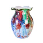 KAMMAK Colored Glass Vase, Beautiful Hand Blown Decorative Vase, Modern Art Vase for Flower Mantle Dining Table Centerpiece, Entryway Living Room Wedding Decoration (JG2040)