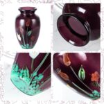 KAMMAK Colored Glass Vase, Beautiful Hand Blown Decorative Vase, Modern Art Vase for Flower Mantle Dining Table Centerpiece, Entryway Living Room Wedding Decoration (JG2100) KAMMAK 8HPJG02100 glass vase styled on dining table image 5