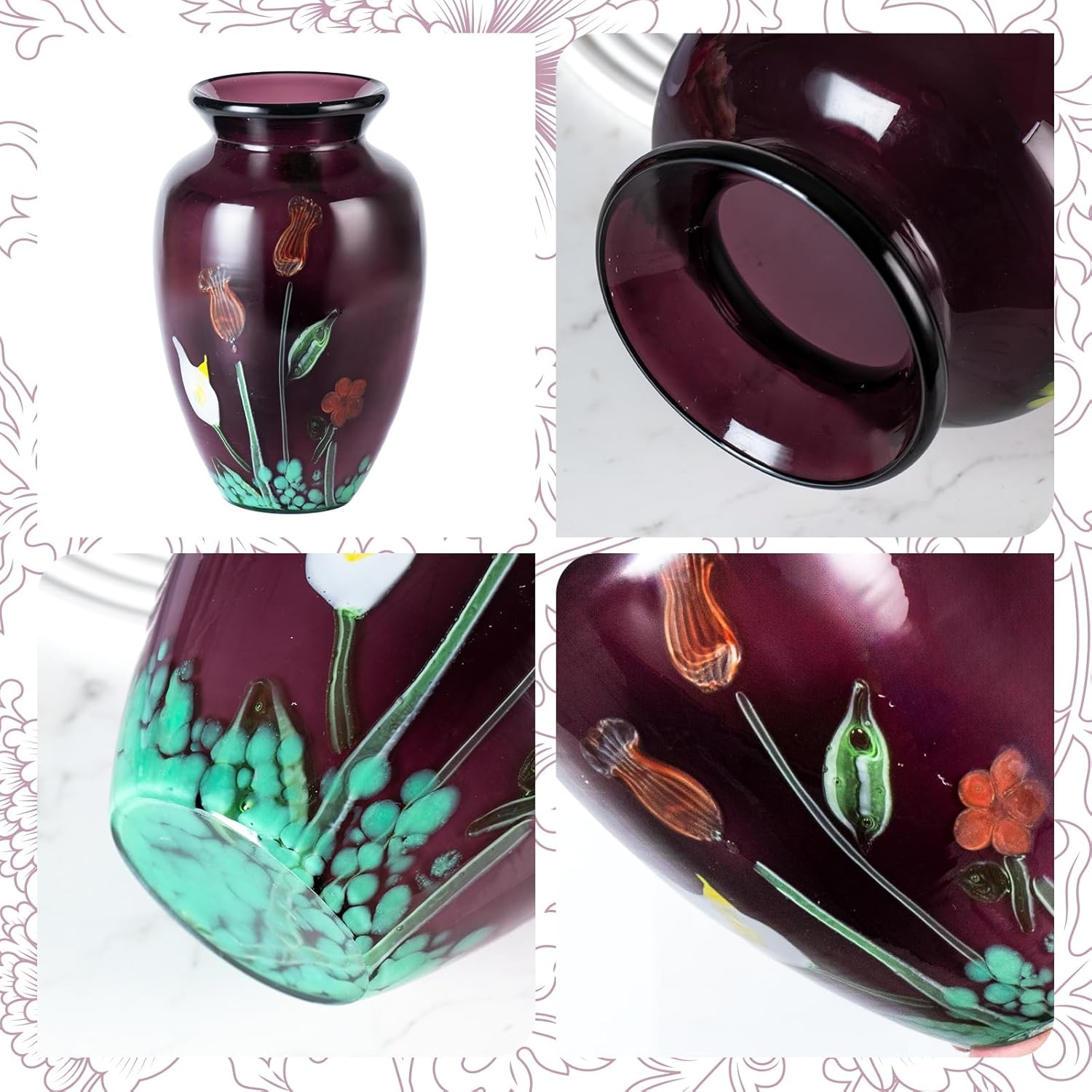 KAMMAK 8HPJG02100 glass vase detail image 2 in product description