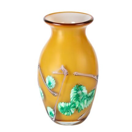 KAMMAK Colored Glass Vase, Beautiful Hand Blown Decorative Vase, Modern Art Vase for Flower Mantle Dining Table Centerpiece, Entryway Living Room Wedding Decoration (JG2105)