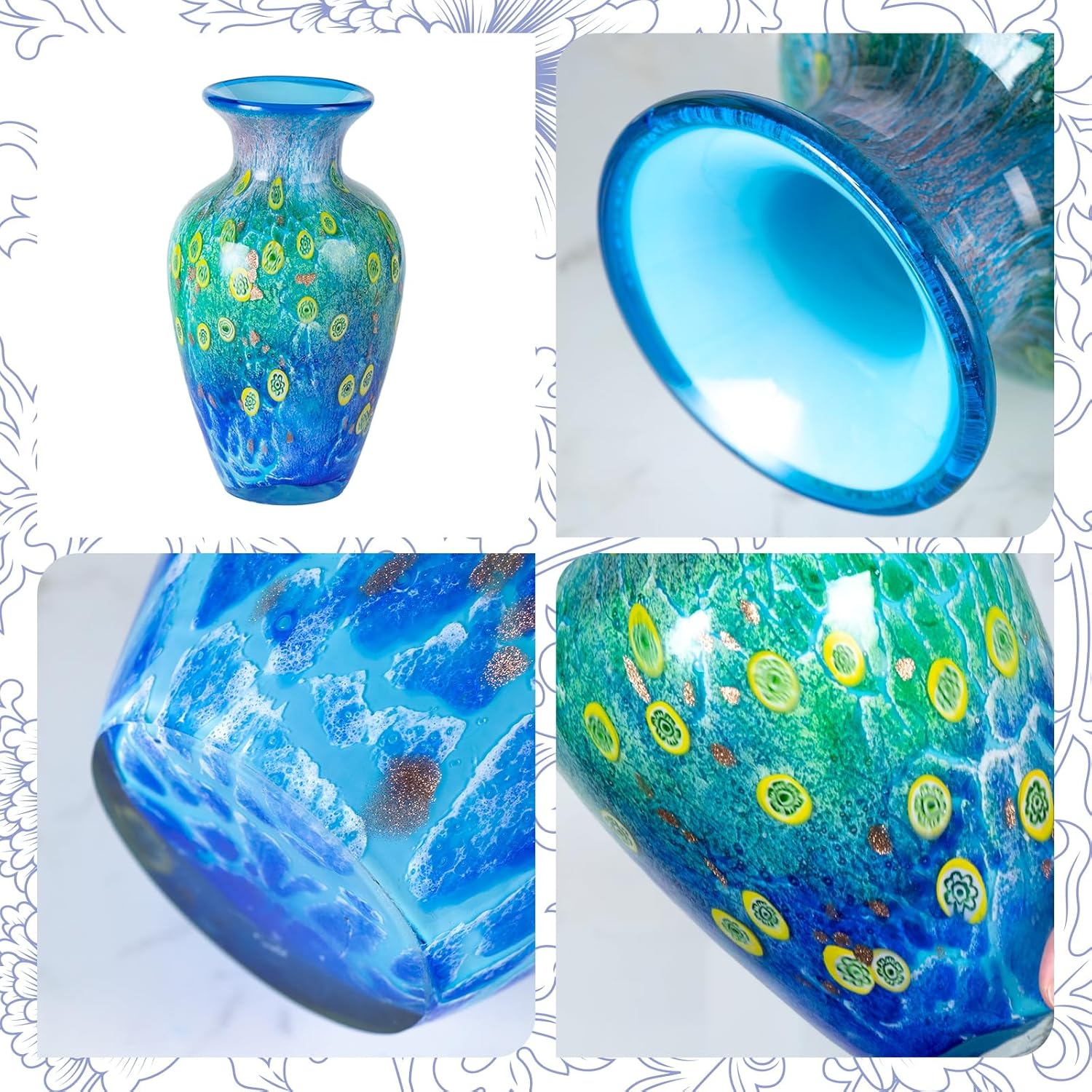 KAMMAK 8HPJG02104 glass vase detail image 2 in product description