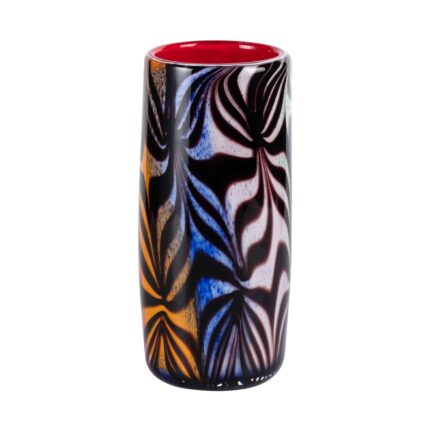 KAMMAK Colored Glass Vase, Beautiful Hand Blown Decorative Vase, Modern Art Vase for Flower Mantle Dining Table Centerpiece, Entryway Living Room Wedding Decoration (JG20121)