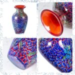 KAMMAK Colored Glass Vase, Beautiful Hand Blown Decorative Vase, Modern Art Vase for Flower Mantle Dining Table Centerpiece, Entryway Living Room Wedding Decoration (JG2109) KAMMAK 8HPJG02109 glass vase styled on dining table image 5