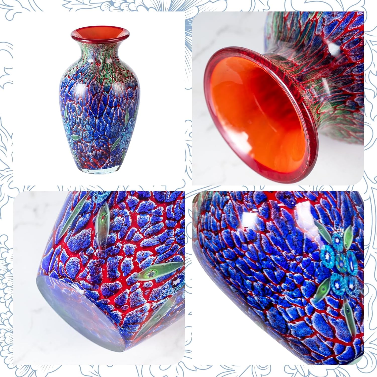KAMMAK 8HPJG02109 glass vase detail image 2 in product description