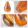 KAMMAK Colored Glass Vase, Beautiful Hand Blown Decorative Vase, Modern Art Vase for Flower Mantle Dining Table Centerpiece, Entryway Living Room Wedding Decoration (JG2112) KAMMAK 8HPJG02112 glass vase styled on dining table image 5