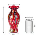 KAMMAK Colored Glass Vase, Beautiful Hand Blown Decorative Vase, Modern Art Vase for Flower Mantle Dining Table Centerpiece, Entryway Living Room Wedding Decoration (JG20114) KAMMAK 8HPJG02114 glass vase shape and proportion detail image 3