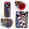 KAMMAK Colored Glass Vase, Beautiful Hand Blown Decorative Vase, Modern Art Vase for Flower Mantle Dining Table Centerpiece, Entryway Living Room Wedding Decoration (JG20121) KAMMAK 8HPJG02121 glass vase styled on dining table image 5