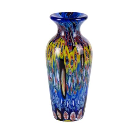 KAMMAK Colored Glass Vase, Beautiful Hand Blown Decorative Vase, Modern Art Vase for Flower Mantle Dining Table Centerpiece, Entryway Living Room Wedding Decoration (JG20154)