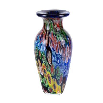 KAMMAK Colored Glass Vase, Beautiful Hand Blown Decorative Vase, Modern Art Vase for Flower Mantle Dining Table Centerpiece, Entryway Living Room Wedding Decoration (JG20155)