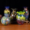 KAMMAK Colored Glass Vase, Beautiful Hand Blown Decorative Vase, Modern Art Vase for Flower Mantle Dining Table Centerpiece, Entryway Living Room Wedding Decoration (JG20154) KAMMAK 8HPJG02154 glass vase decorative craft detail image 7