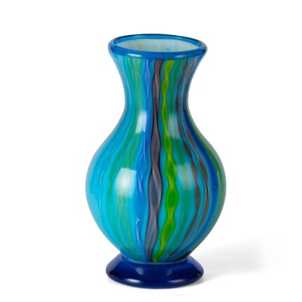 KAMMAK Colored Glass Vase, Beautiful Hand Blown Decorative Vase, Modern Art Vase for Flower Mantle Dining Table Centerpiece, Entryway Living Room Wedding Decoration (JG20157)