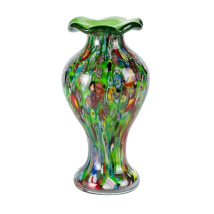 KAMMAK Colored Glass Vase, Beautiful Hand Blown Decorative Vase, Modern Art Vase for Flower Mantle Dining Table Centerpiece, Entryway Living Room Wedding Decoration (JG2131)
