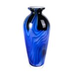 KAMMAK Colored Glass Vase, Beautiful Hand Blown Decorative Vase, Modern Art Vase for Flower Mantle Dining Table Centerpiece, Entryway Living Room Wedding Decoration (JG2118) KAMMAK 8HPJG02118 glass vase front view for product display