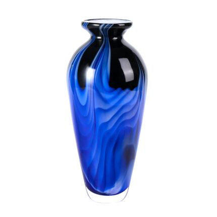KAMMAK Colored Glass Vase, Beautiful Hand Blown Decorative Vase, Modern Art Vase for Flower Mantle Dining Table Centerpiece, Entryway Living Room Wedding Decoration (JG2118)