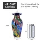 KAMMAK Colored Glass Vase, Beautiful Hand Blown Decorative Vase, Modern Art Vase for Flower Mantle Dining Table Centerpiece, Entryway Living Room Wedding Decoration (JG20155) KAMMAK 8HPJG02155 glass vase shape and proportion detail image 3