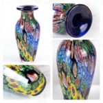KAMMAK Colored Glass Vase, Beautiful Hand Blown Decorative Vase, Modern Art Vase for Flower Mantle Dining Table Centerpiece, Entryway Living Room Wedding Decoration (JG20155) KAMMAK 8HPJG02155 glass vase styled on dining table image 5