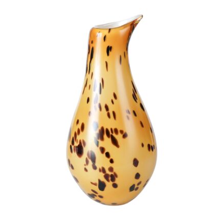 KAMMAK Colored Glass Vase, Beautiful Hand Blown Decorative Vase, Modern Art Vase for Flower Mantle Dining Table Centerpiece, Entryway Living Room Wedding Decoration (JG2056)