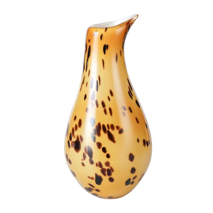 KAMMAK Colored Glass Vase, Beautiful Hand Blown Decorative Vase, Modern Art Vase for Flower Mantle Dining Table Centerpiece, Entryway Living Room Wedding Decoration (JG2056)