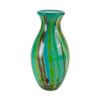 KAMMAK Colored Glass Vase, Beautiful Hand Blown Decorative Vase, Modern Art Vase for Flower Mantle Dining Table Centerpiece, Entryway Living Room Wedding Decoration (JG2098) KAMMAK 8HPJG02098 glass vase front view for product display