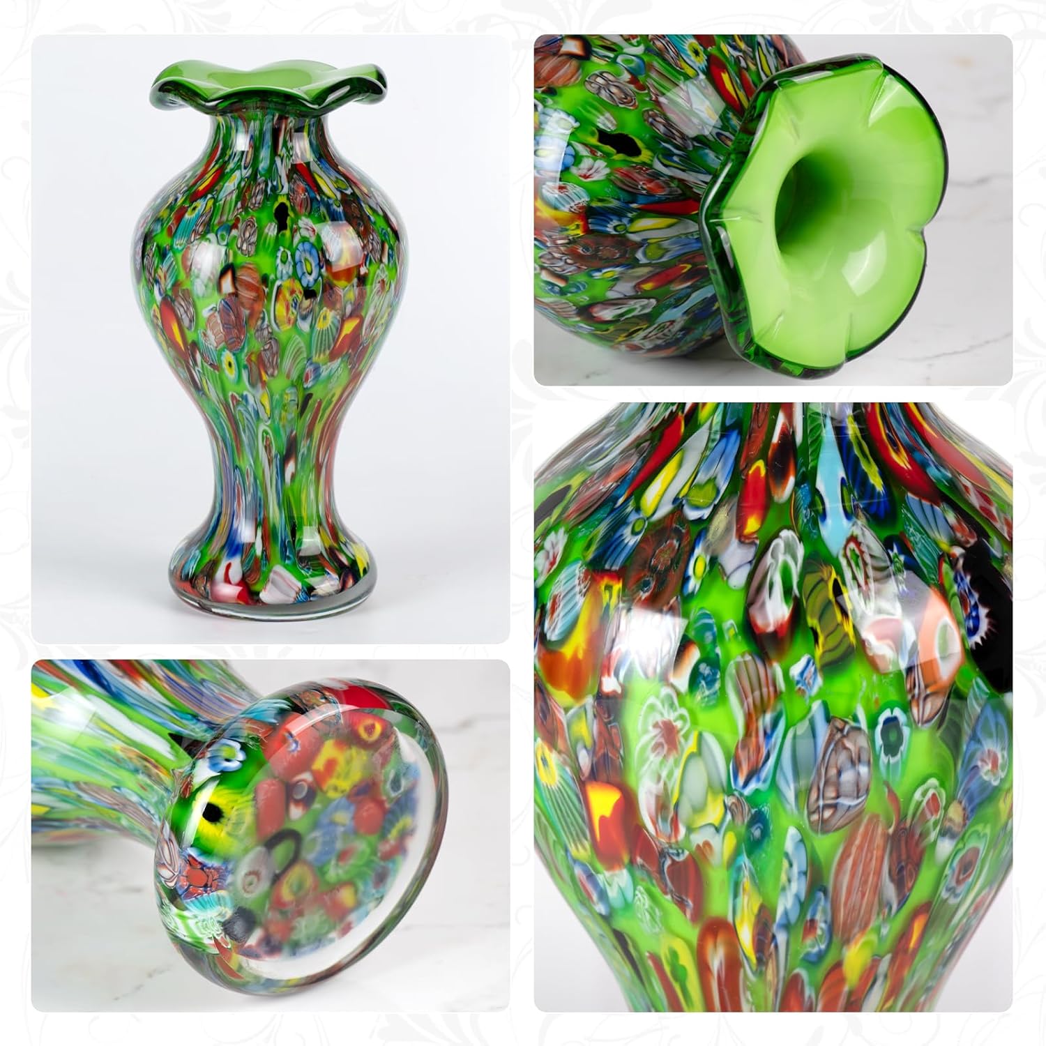 KAMMAK 8HPJG02131 glass vase detail image 2 in product description