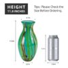KAMMAK Colored Glass Vase, Beautiful Hand Blown Decorative Vase, Modern Art Vase for Flower Mantle Dining Table Centerpiece, Entryway Living Room Wedding Decoration (JG2098) KAMMAK 8HPJG02098 glass vase shape and proportion detail image 3