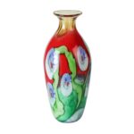 KAMMAK Colored Glass Vase, Beautiful Hand Blown Decorative Vase, Modern Art Vase for Flower Mantle Dining Table Centerpiece, Entryway Living Room Wedding Decoration (JG2049)