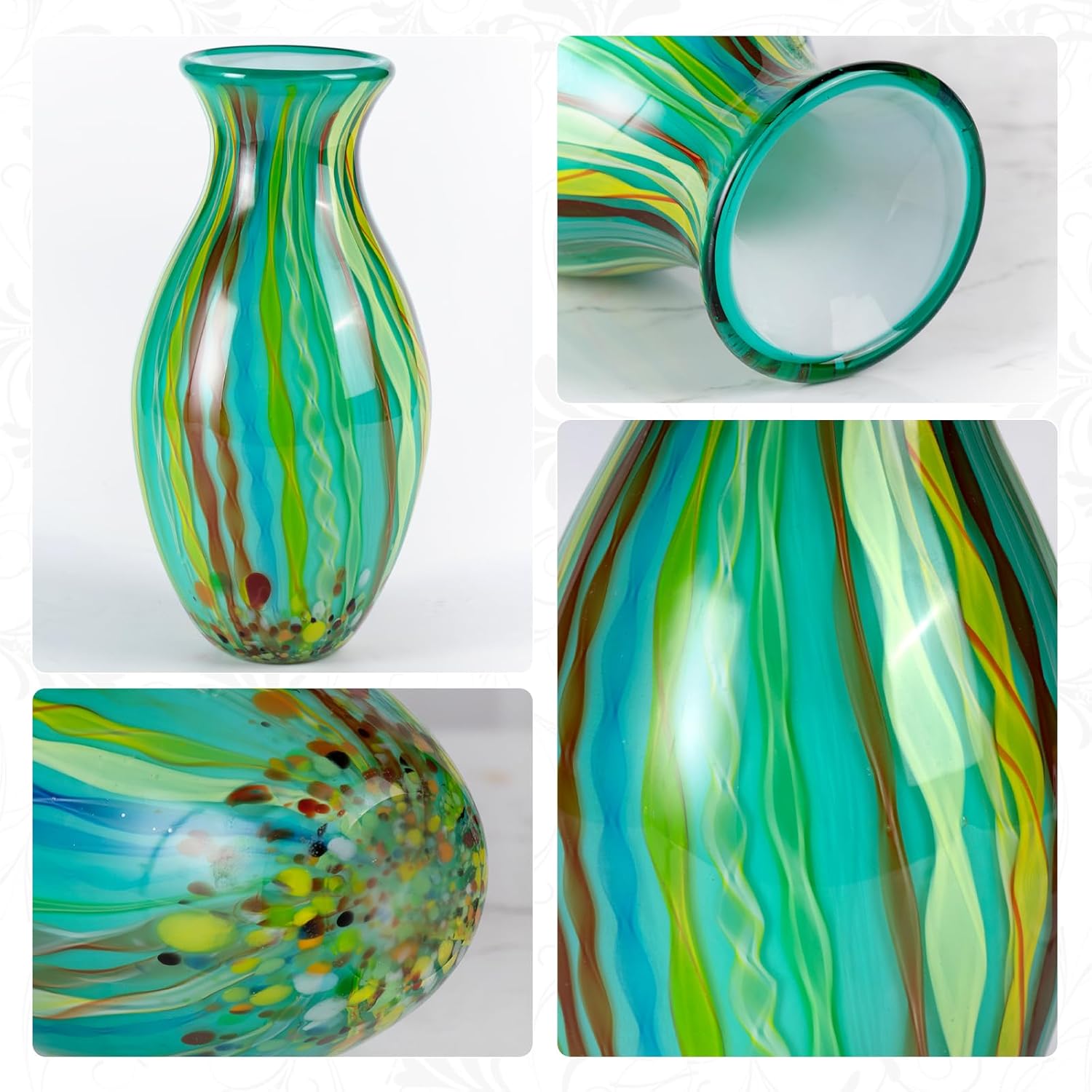 KAMMAK 8HPJG02098 glass vase detail image 2 in product description